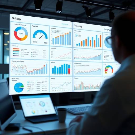 Business Analytics course image showcasing data dashboards and business intelligence tools.